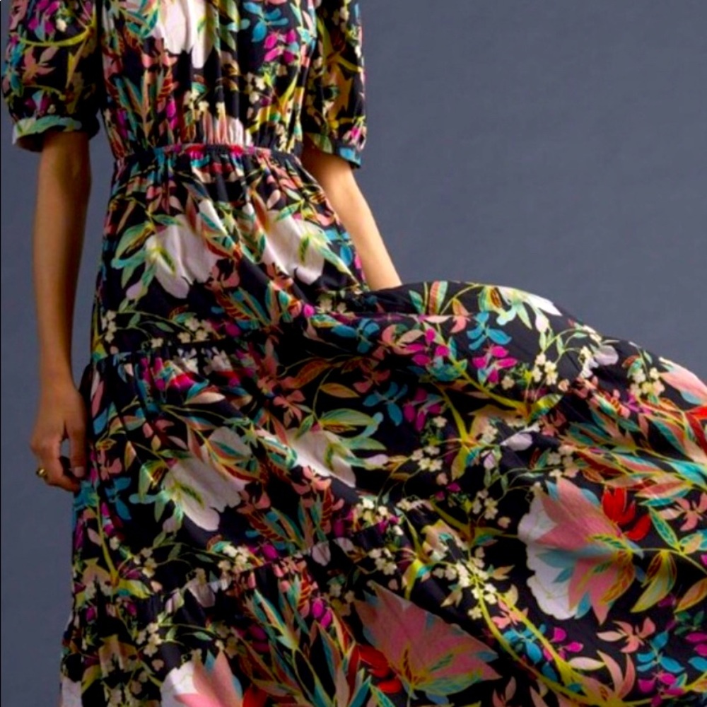 Anthropologie Floral Maxi Dress